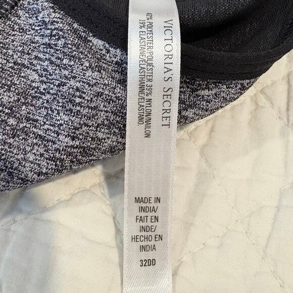 VICTORIA'S SECRET Women’s Sport Bra Gray Sz 32DD Athletic Running Jogging Sporty - Picture 5 of 8
